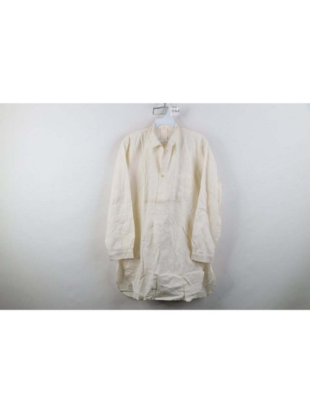 Deadstock 1950s Unissued German Military Mens 36 Hospital Grandpa Shirt White